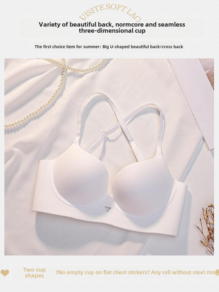 2023 Biustonosz bezszwowy w kształcie litery U z krzyżującymi się ramiączkami na plecach dla małych biustów - Wyszczuplający, stylowy i wspierający