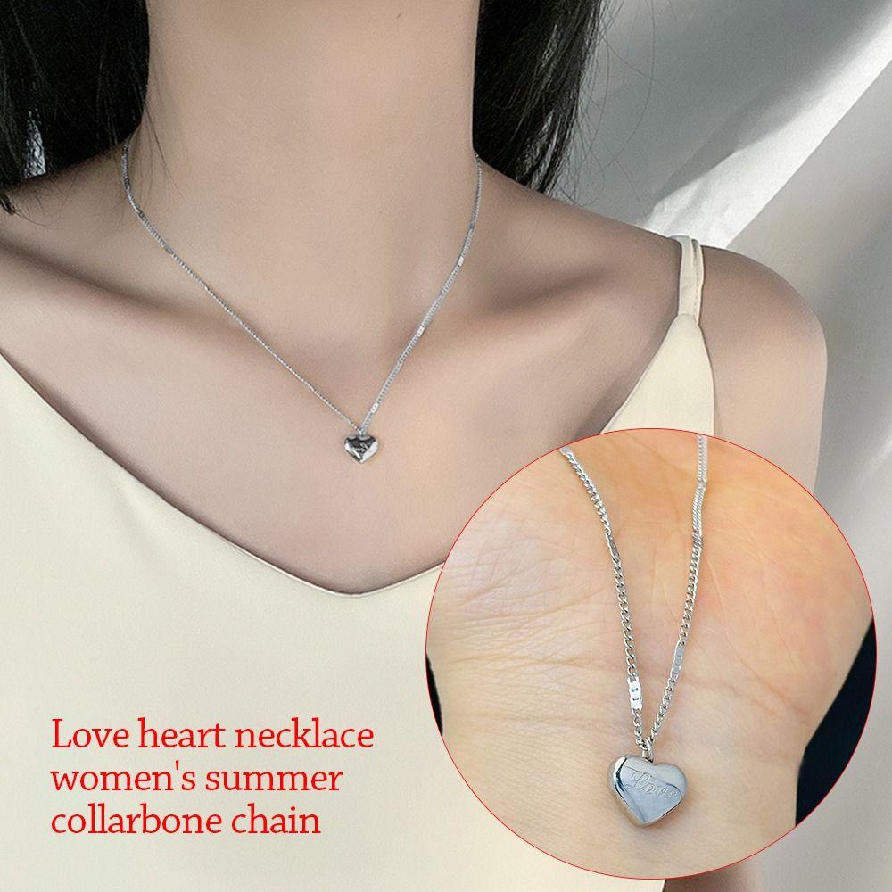 

Simple Necklace Hip Hop Pendant Necklace Elegant Long Necklace for Women Gifts срібний