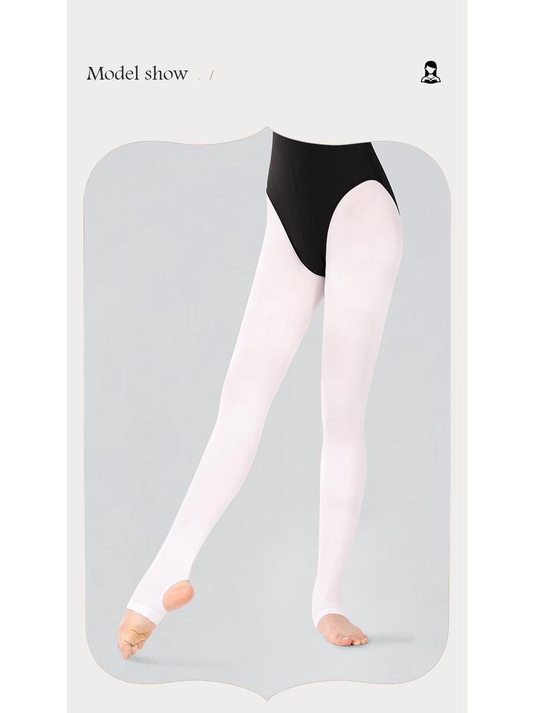 Children's Ballet Practice Footed Tights - 60D Thin Style Dance Socks for Girls