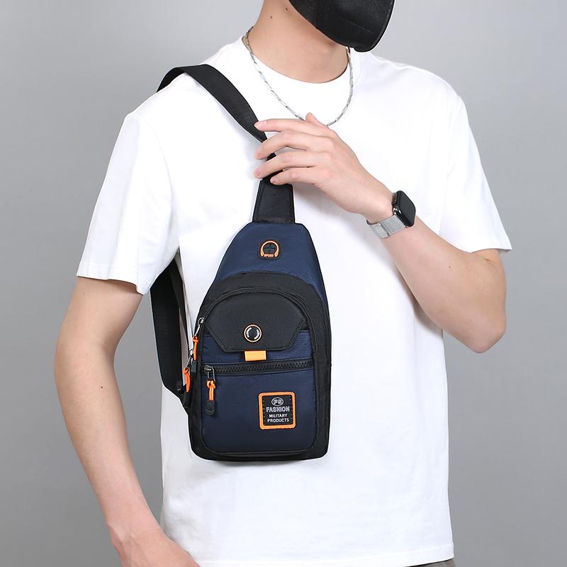 Unisex Oxford Crossbody Bag - Compact Chest Pack for Men (Lightweight & Waterproof - Perfect for Running Errands & Outings)