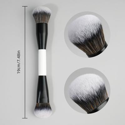 New Double-Ended Single Foundation Blush Soft Bristle Makeup Tool Contour Nose Shadow Makeup Brush Black and White Brush