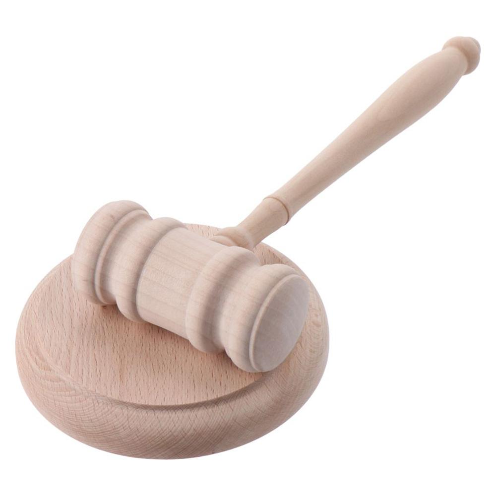 Holzhammer und Holzklotz Set für Richter Anwalt Auktion Handgefertigter Holzhammer