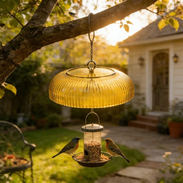 Light weight Strong Protective Cover Large Platform Bird Feeders For Decorative Bird Feeders In Wet Environment