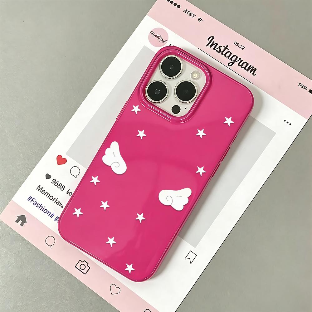 Little Angel Wings Phone Case For Iphone 11 12 13 14 Plus 15 16 17 Pro Max 17Air Phone Cover Non-Yellowing Coque Funda