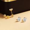 0.2-5ct Moissanite Stud Earring for Women Men Round D Color Diamond 925 Silver 18K Gold Plated Jewelry with