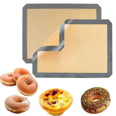 0,4 mm Silikonbakmatta med Glasfiber Non-Stick Ugnsfolie Värmebeständig Återanvändbar Matta för Bakning av Kakor Bakverk Diskmaskinssäker Köksredskap