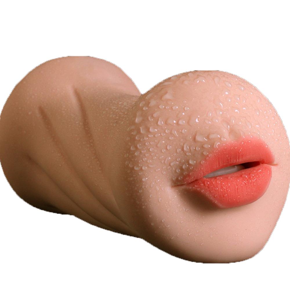 Realistisk Oral 3D Deep Throat med tungetenner Kunstig vagina Mannlig onanist Realistisk fitte Oral Sexleketøy for menn