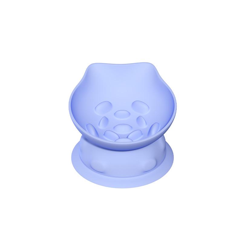 

Миска для кошек для медленного кормления, силиконовая присоска, посуда, маленькие и средние собаки, защита от удушья, медленное кормление