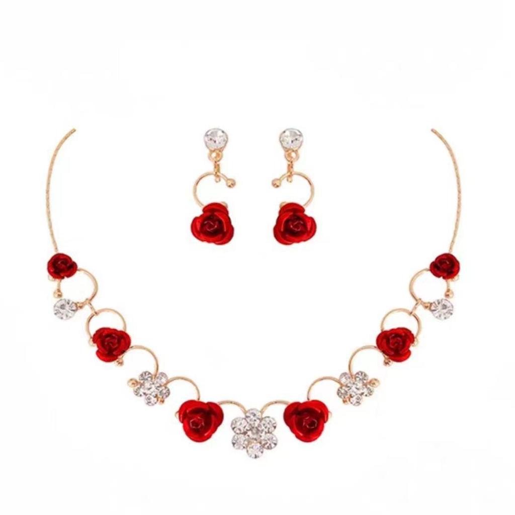 Korean Style Bridal Jewelry Set - Crown, Headband, Earrings, Necklace, & Hair Accessories for Wedding Dresses.