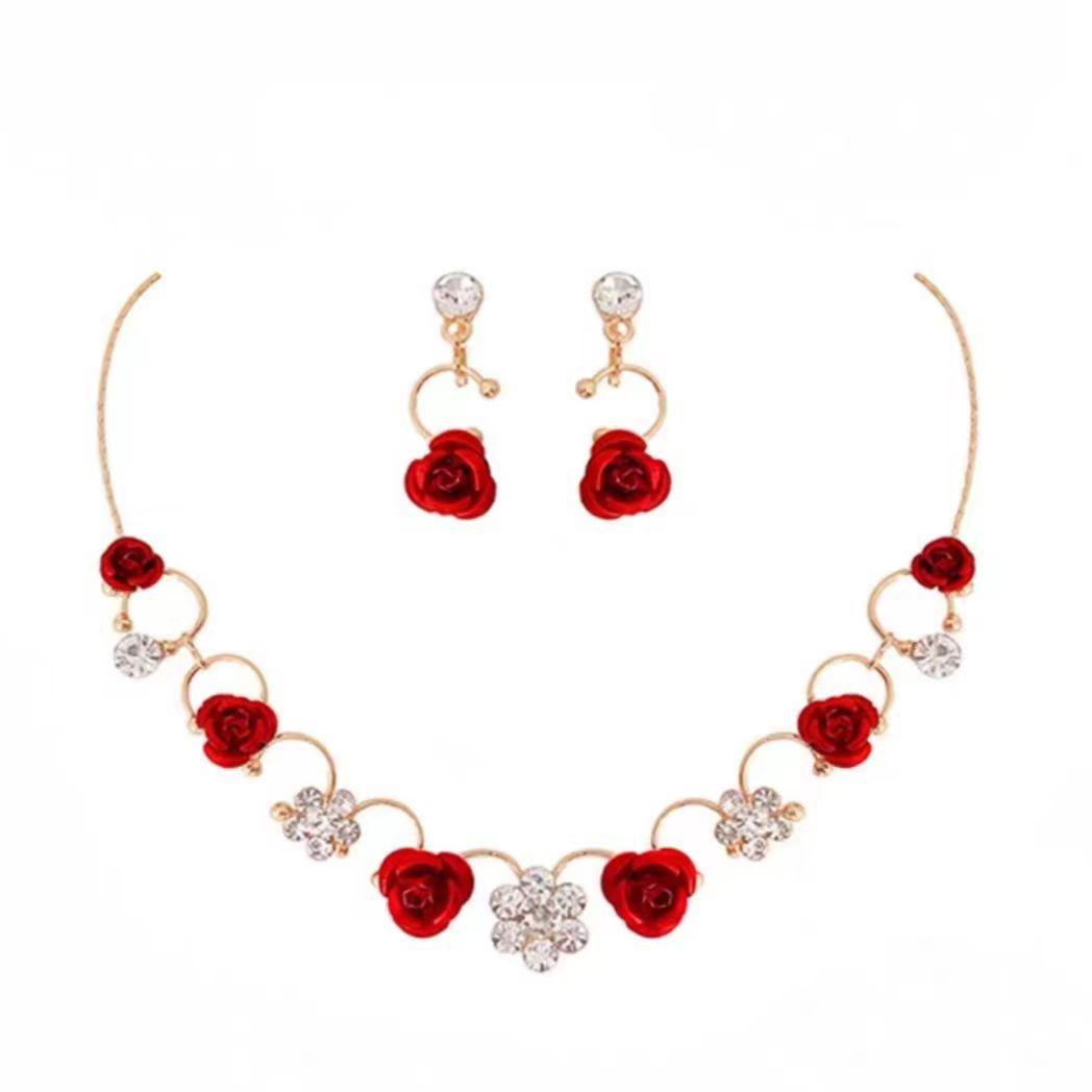 

Комплект свадебных украшений в корейском стиле - Корона, Ободок, Серьги, Ожерелье и Аксессуары для волос для свадебных платьев.