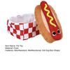 Squeaky Plush Dog Toy Hot Dog Bun Shape Chew Toy Dog Snuffle Toy with Crinkle Paper Puppy Teething Toy for Boredom Relief Interactive Training