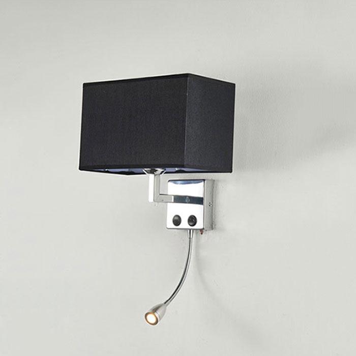 Minimalist Modern Wall Lamps Living Room Bedroom Bedside E27 LED Lighting with Rectangle Texture Shade Decoration