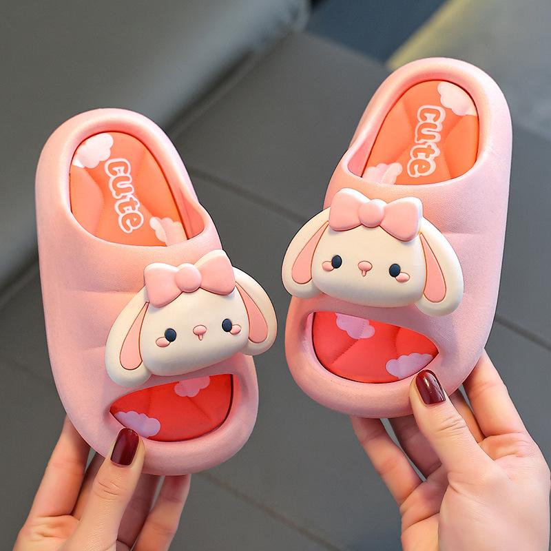 Summer Girls' Sandals Princess Cartoon Non-Slip Bathroom Shower Cute Soft Sole Children's Slippers
