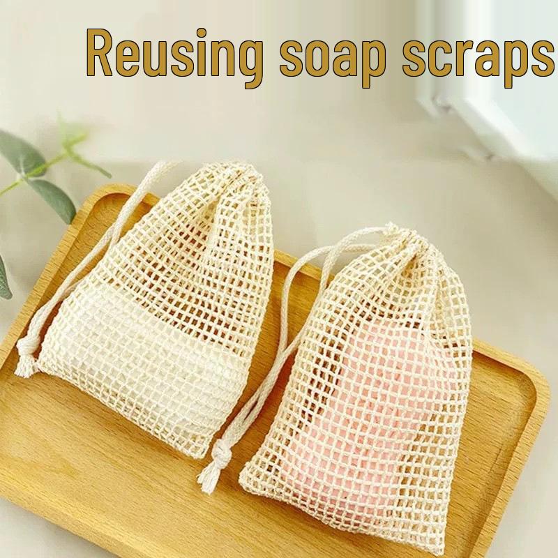 

Ramie Soap Bag & Foaming Net for Face Cleanser 9x14 CM