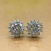 2026 New Simple Light Luxury Wind Flower Full Diamond Small Fragrant  Earnail Snowflake Micro Inlaid Zircon Zircon