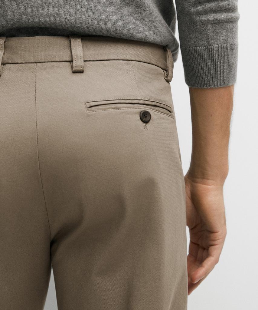 Masimodutti Cotton Blend Slim Fit Pants