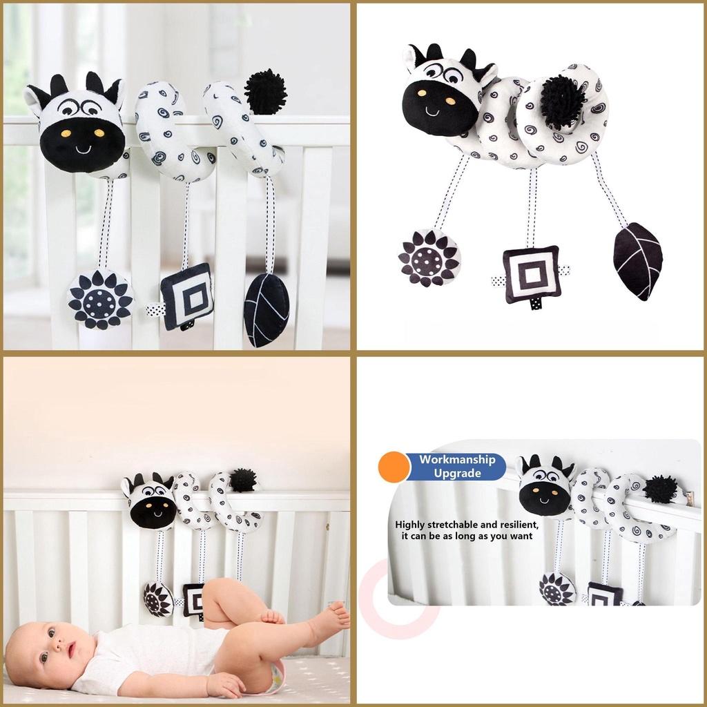Black And White Animal Visual Stimulation Early Education Crib Toy