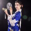 Women's Elegants Japanese Kimono Sexy Yukata with Obi Cosplay Costume National Novelty Evening Dress Printed Flower Geisha Gown