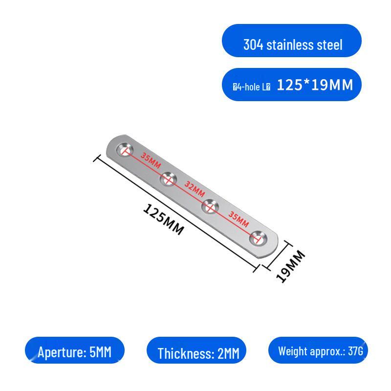 Thickened Stainless Steel I-shaped Angle Bracket for Table and Chair Fixing