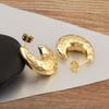 Nidin High Quality C Shape Copper Drop Earrings For Women Female Hip-Hop Style Creative Design Upscale Jewelry Gifts Wholesale