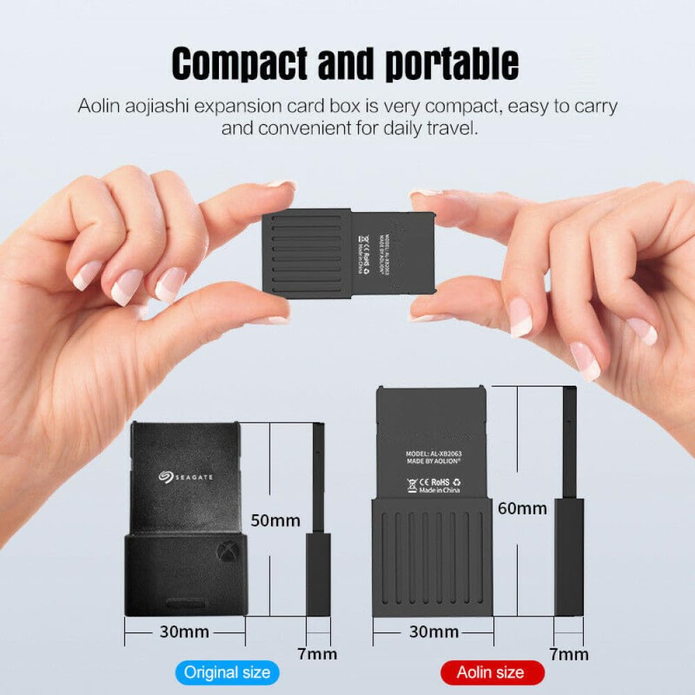 External Hard Drive Expansion Card Aluminum Alloy Line Conversion Box for Xbox Series S Accessories Box, High-Speed X/Series
