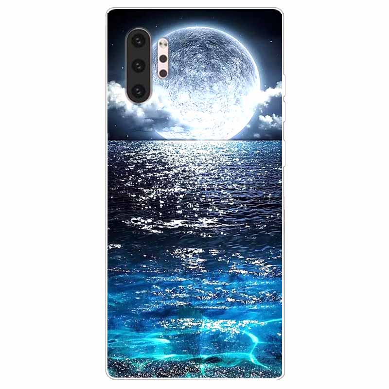 Phone Case For Samsung Note 10 Pro Plus Cover Note10 Silicone Soft Painted Wolf Coque for Samsung Galaxy Note 10 Lite TPU Bumper