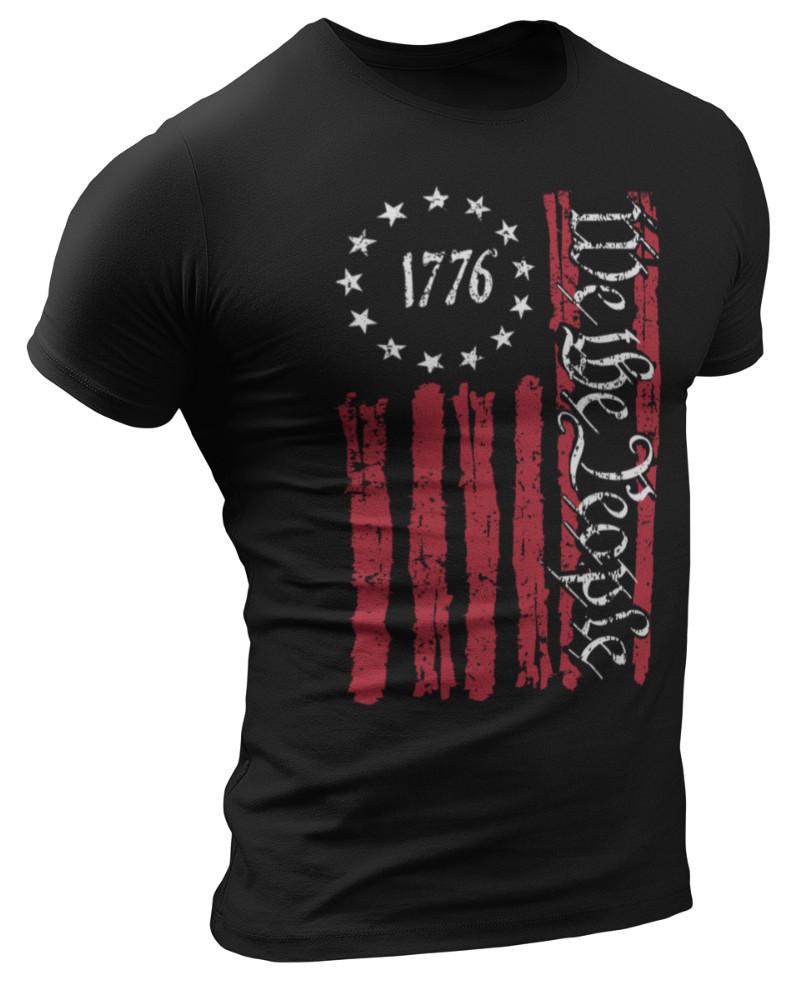 

American Flag We The People American Constitution 1776 Patriotic Shirts For Men 4XL