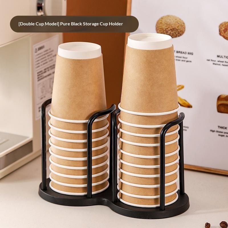 Disposable Cup Holder Multi-Function Coffee Cup Organizer Desktop Teacup Storage Rack Decor Stand For Home Countertop Use