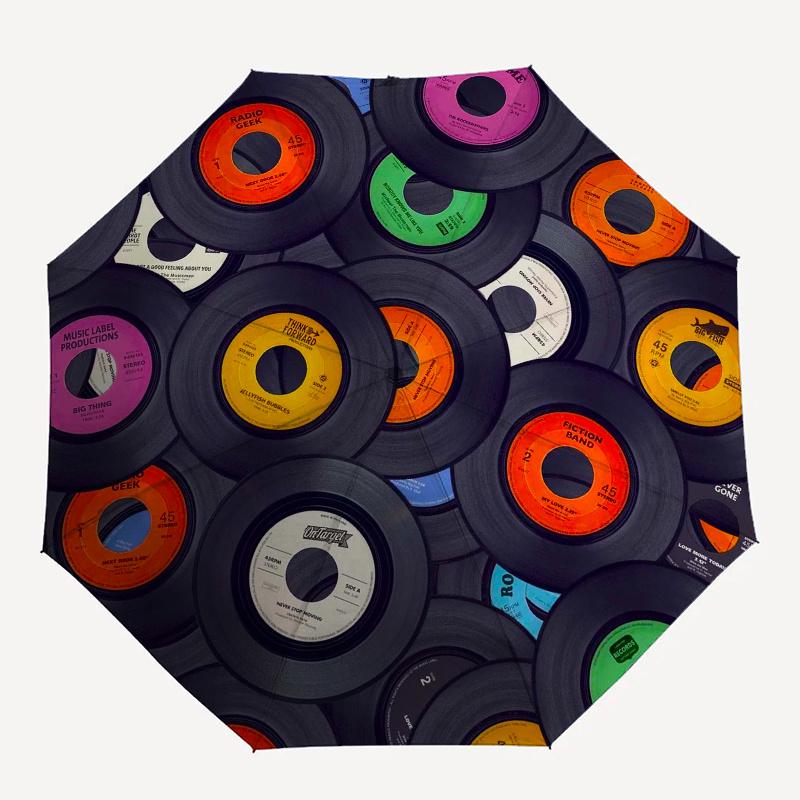 Vinyl Record Wall Art: A Musical of Classic AlbumsUmbrella, Portable 3-Fold Umbrella for Men & Women,Christmas Gift ES149