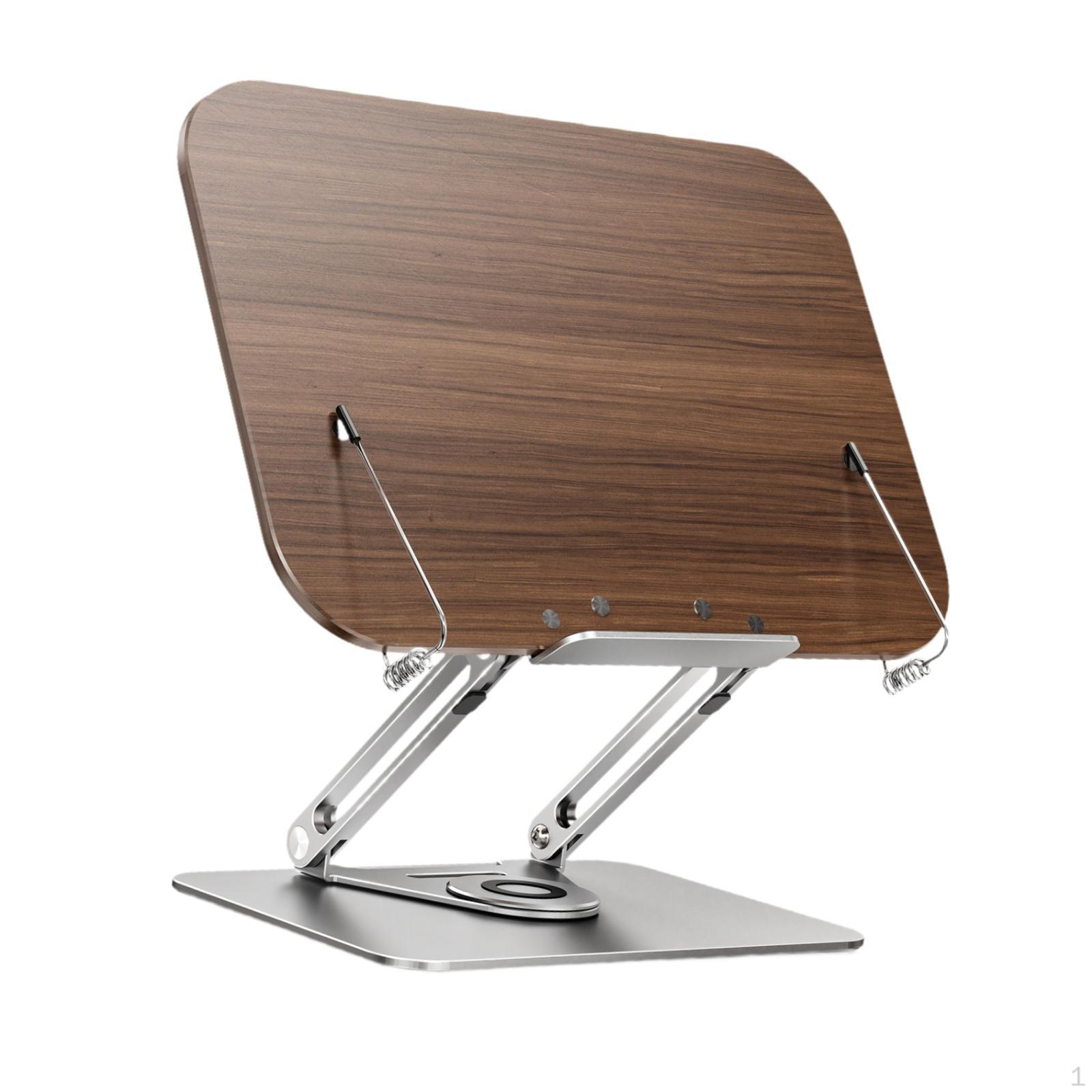 

Подставка для книг для чтения, регулируемый держатель, портативный, устойчивый, складной, без помощи рук, кулинарная книга Brown Wood