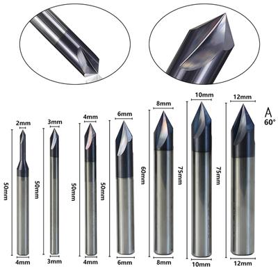 Carbide Chamfer Milling Cutter 60 Degrees Router Bit for High Speed Machining