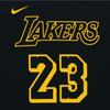 Nike Los Angeles Lakers LeBron James #23 Breathable Casual Sports T-Shirt Men Tops Black AA2591-022