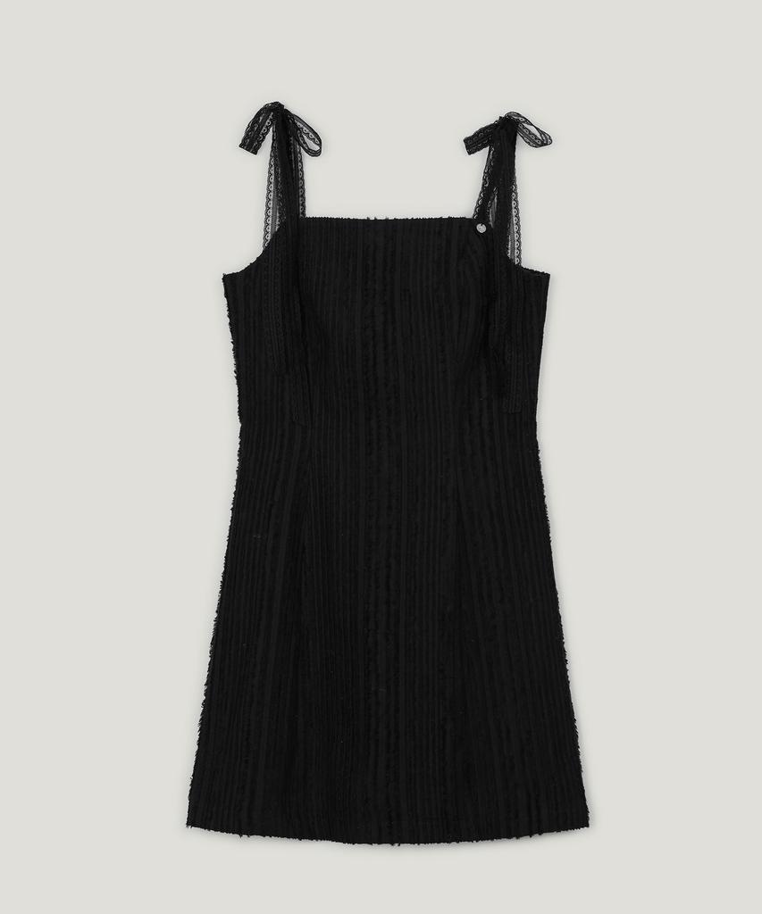 Teuwi Flirty Lace Strap Sleeveless Mini Dress