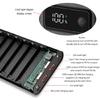 Scatola Porta Batteria 18650 Fai-da-te, Scatola Alimentatore Fai-da-te con Luci LED Supporto Custodia Funzioni di Ricarica PD/Ricarica Rapida