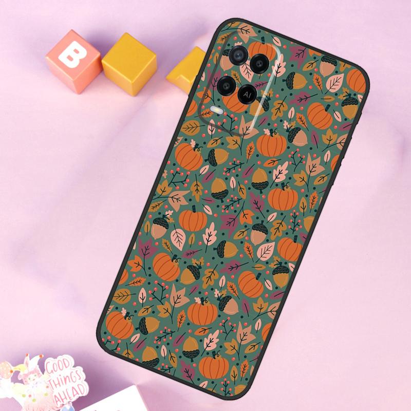 Herbst Kürbis Hülle Für Oppo A54 A74 A94 A40 A60 A80 A18 A38 A58 A78 A98 A96 A76 A16 A15 A17 A57 A5 A6 Pro