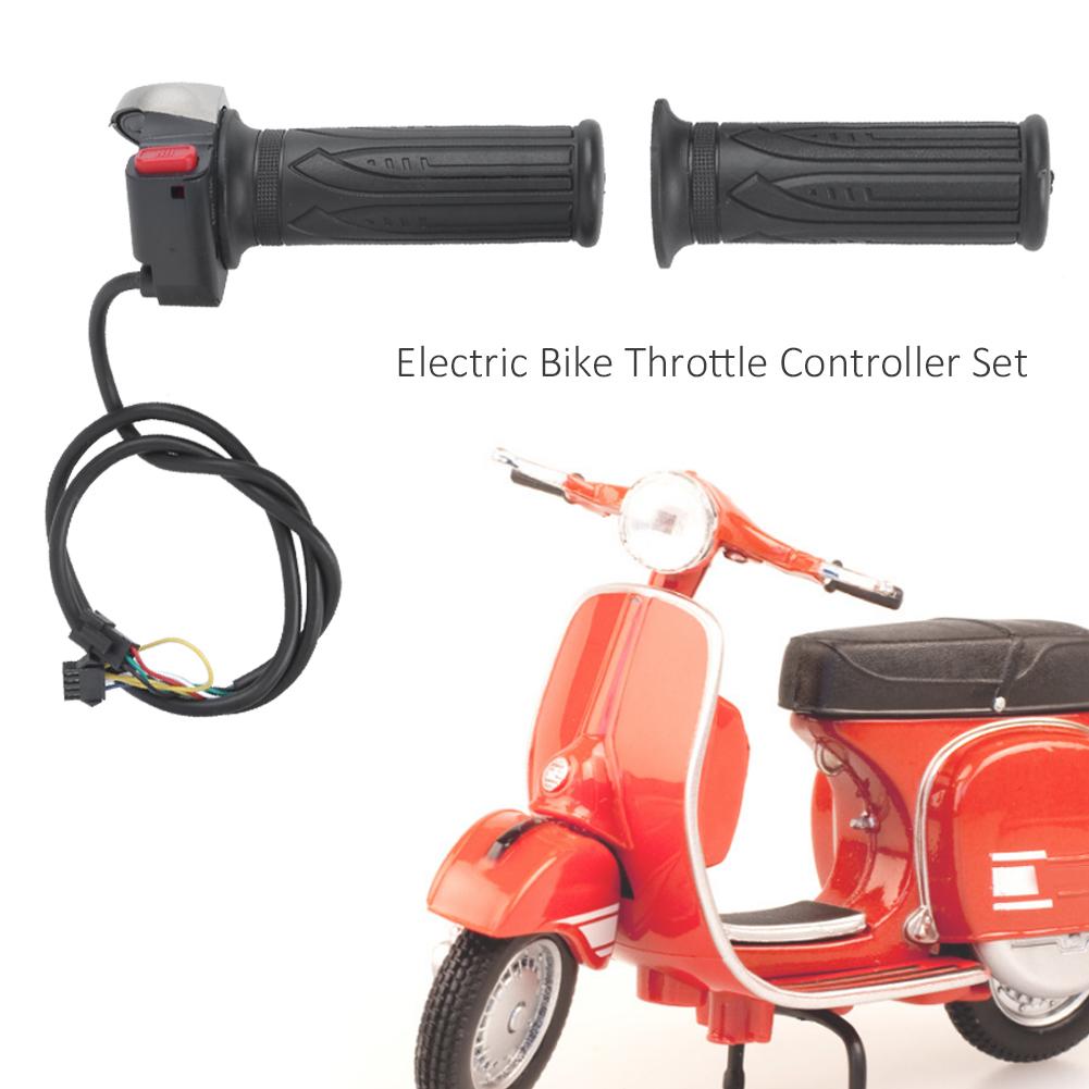 Electric Bike Lithium Battery Power Storage Universal Throttle Grip 24V500W Brush Controller Set