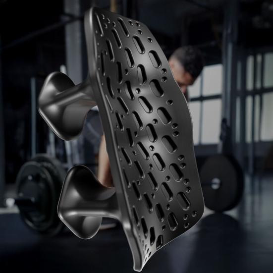 1 Pair Anti-Slip Silicone 2-Finger Workout Grips Men Women Palm Protection Lifting Deadlift Pull-Up Grippers Gym Training Exercise Fingerless