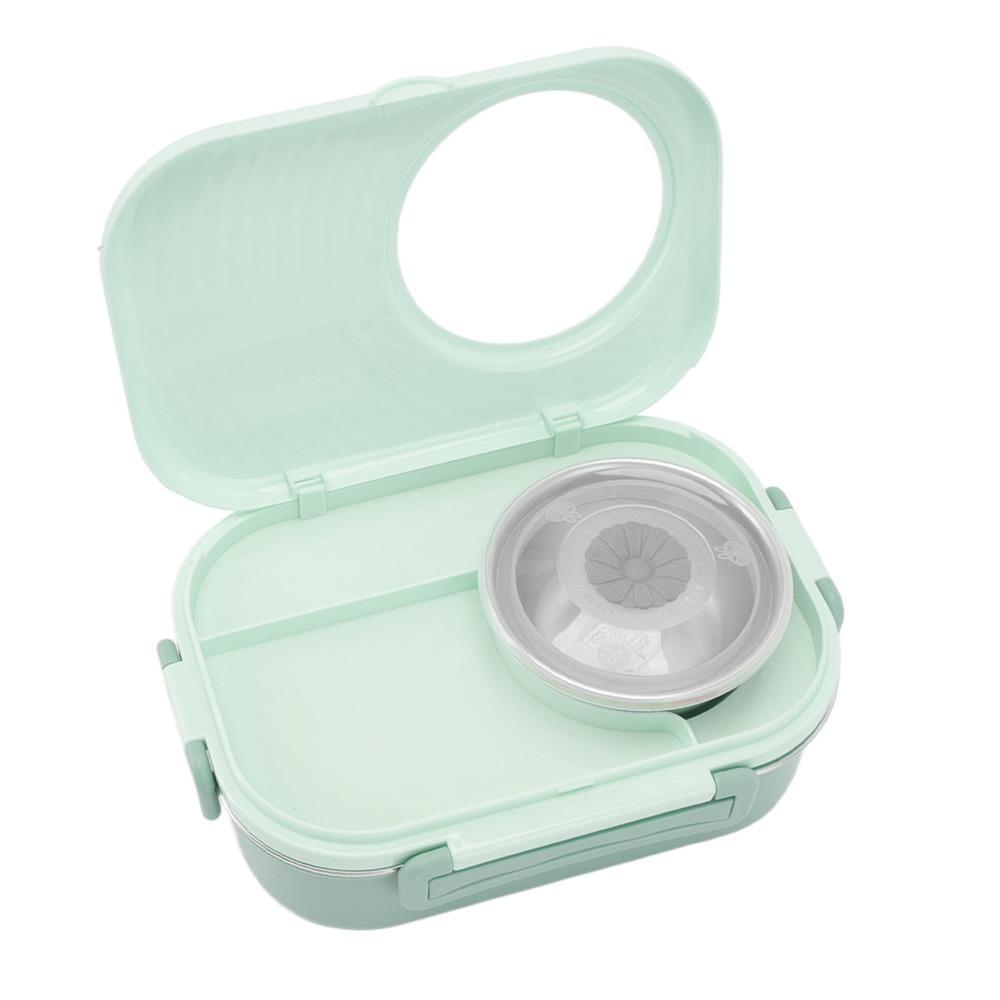 304 Stainless Steel Compartment Lunch Box 3 Compartment Thermal Lunch Box For Office