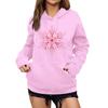 Women's Winter Christmas Printed Pullover Hooded Sweatshirt Fleece Long Sleeve Sweatshirt