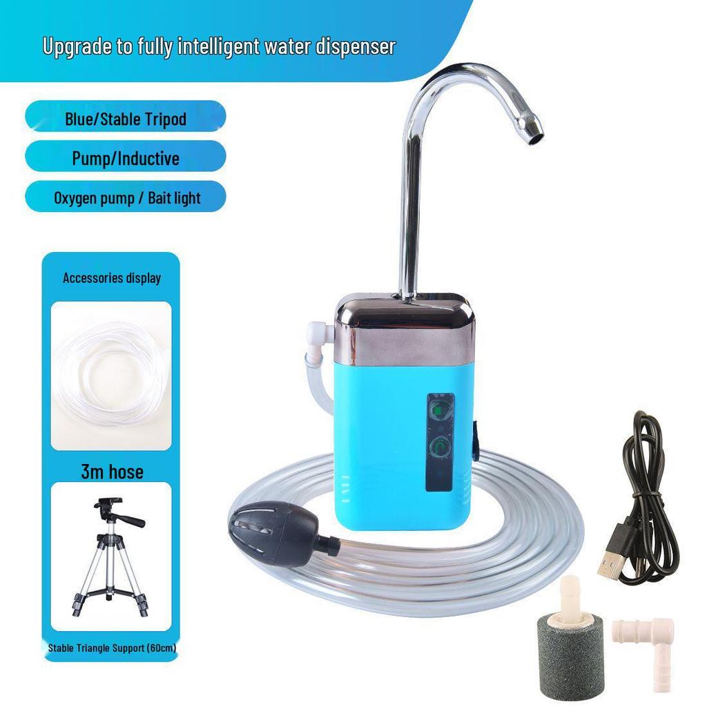 Tragbarer wiederaufladbarer elektrischer Wasserspender für Händewaschen im Freien und Belüfter zum Angeln