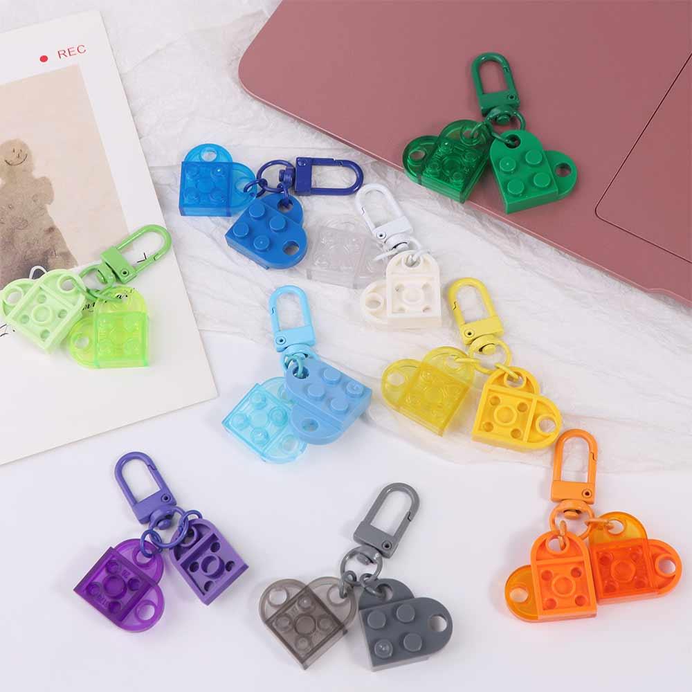 

Подарок на день рождения Любовь Сердце Кирпич Брелок Строительный Блок Пряжка Сердце Брелок Брелок