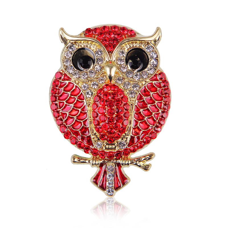 Metal Animal Owl Brooch For Women Clothing Coat Jewelry Accessries Gifts