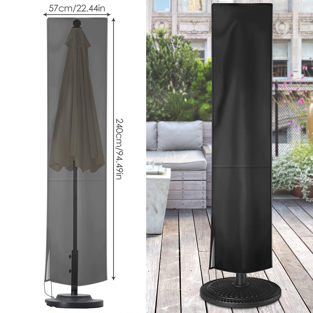 

1/2 Pcs Waterproof Parasol Covers Oxford Cloth Garden Umbrella Cover Dustproof Anti-UV Outside Parasol Covers with Drawstring 1Pc