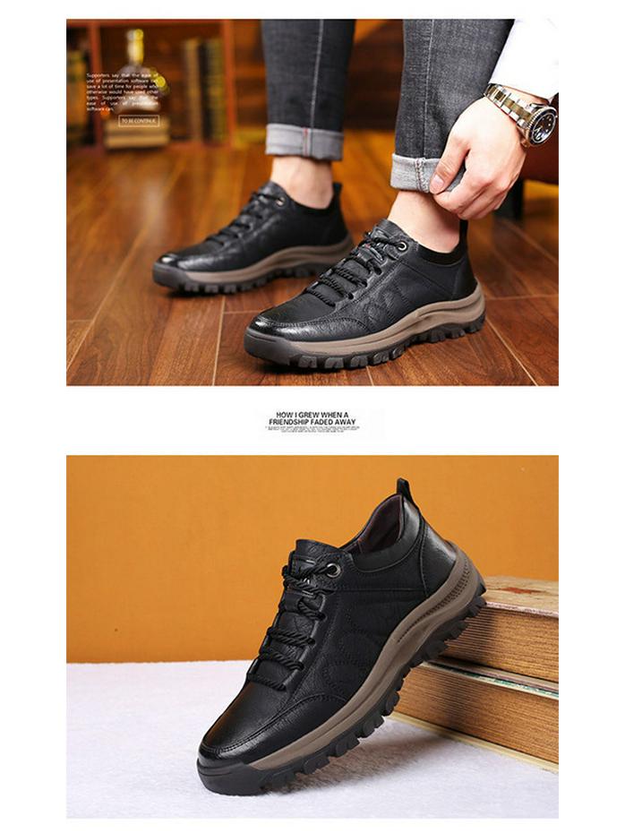 Men's Cross-Border Plus Size Outdoor Hiking Shoes - Fashionable Low-Top, Non-Slip, British Style Casual Footwear.