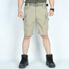 Summer Men Cargo Shorts Quick Dry Tactical Short Pants Multi-Pocket Shorts Men's Outdoor Hunting Fishing Knee Length Trousers