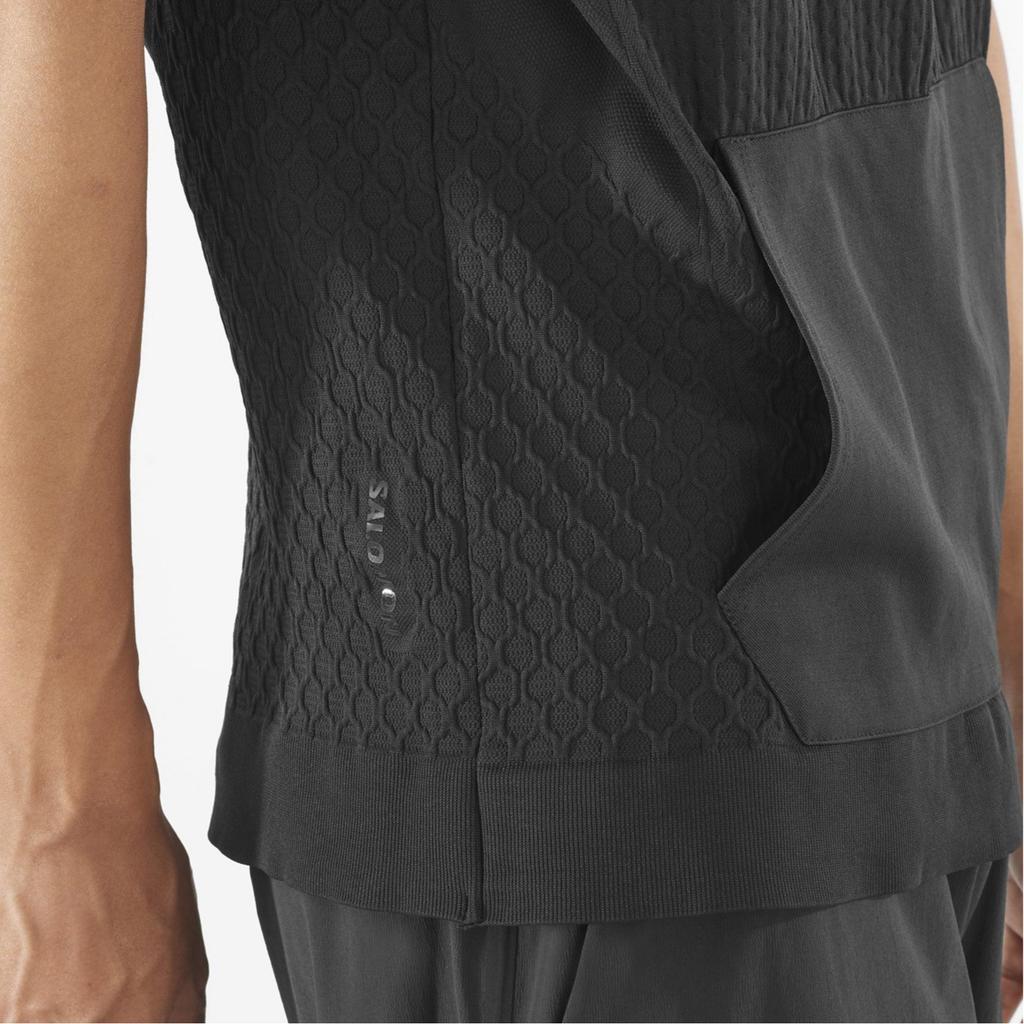 SALOMON Cifer Round Neck Comfortable Casual Short Sleeve T-Shirt Unisex Tops Deep-Black C24557