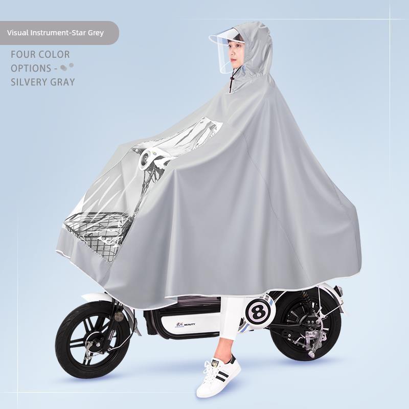 Electric Motorcycle Raincoat for One Person, Women's Small-Sized, Long Full-Body Raincoat for Heavy Rain, Men's Double-Person New Style Rain Poncho