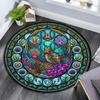 Oceanic Mystery Symbols Round Area Rug Under Office Chairs Bedroom Living Room Home Decor
