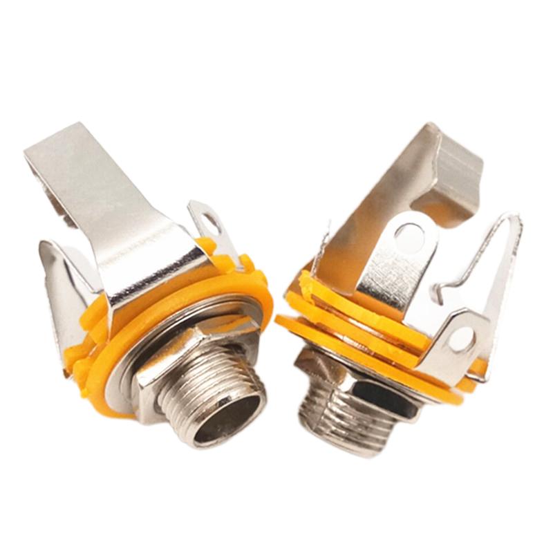 10Pcs/Set All Electric Guitar & Bass Guitar 6.5Mm Female Dual Channel Jack Socket Electric Guitar Input Jack Diy Accessories
