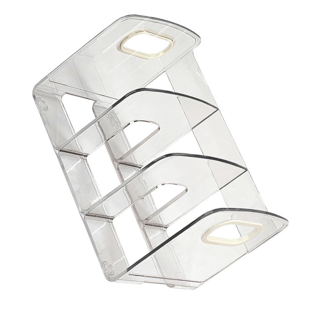 Book Organizer Desktop Book Rack File Holder Acrylic Tabletop Organizer for Study Office Transparent 3 Compartment